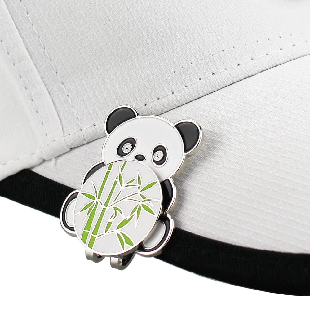 Back Nine Finds Ball marker Bamboo Mark Panda Golf Marker and Hat Clip
