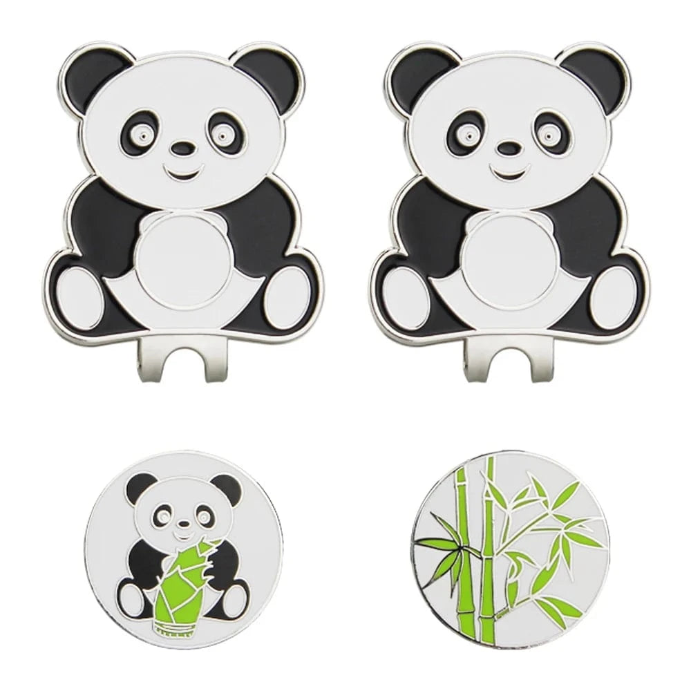Back Nine Finds Ball marker Panda Golf Marker and Hat Clip