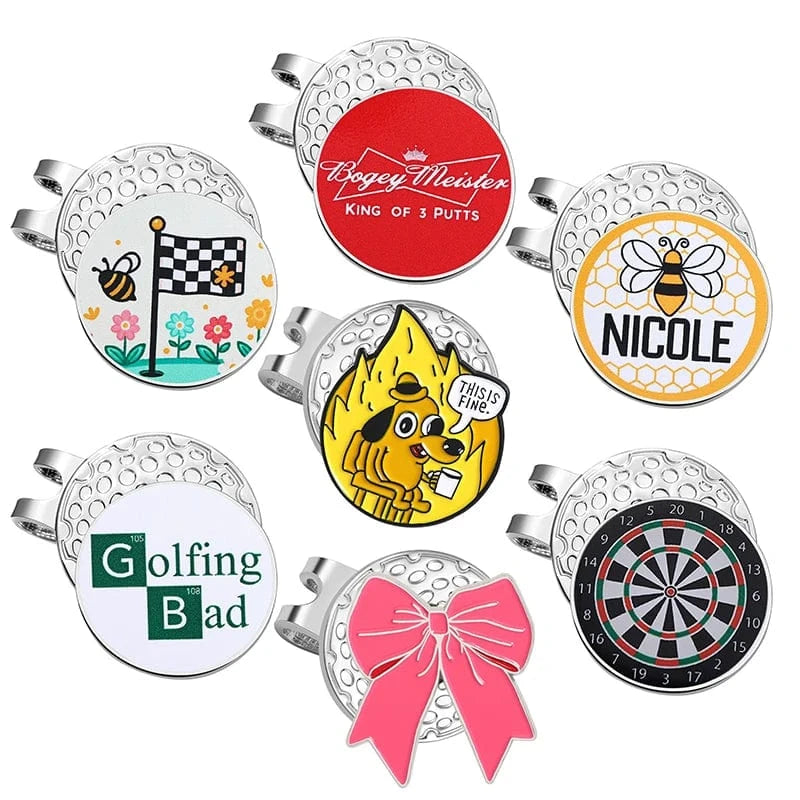 Back Nine Finds "This Is Fine" Dog and Other Memes funny Golf Ball Markers